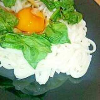 甘ったれうどん　菜の花を添えて＊